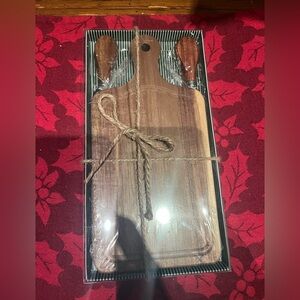 Mini Wooden Cheese Board Set with 2 Knives